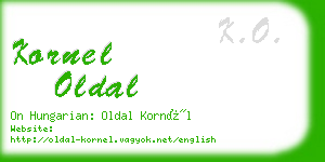 kornel oldal business card